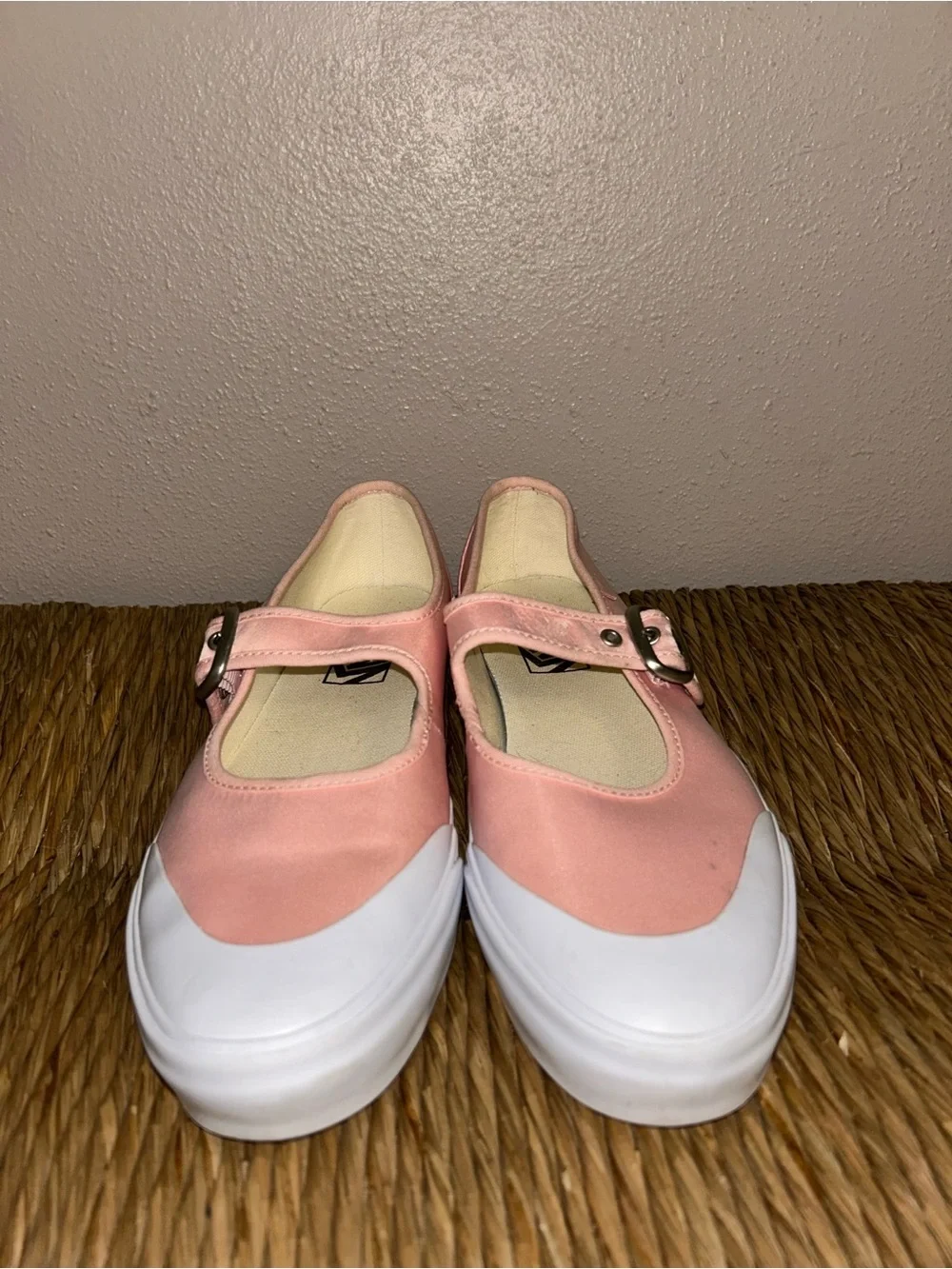 Vans Pink Canvas Mary Jane Strap Flats